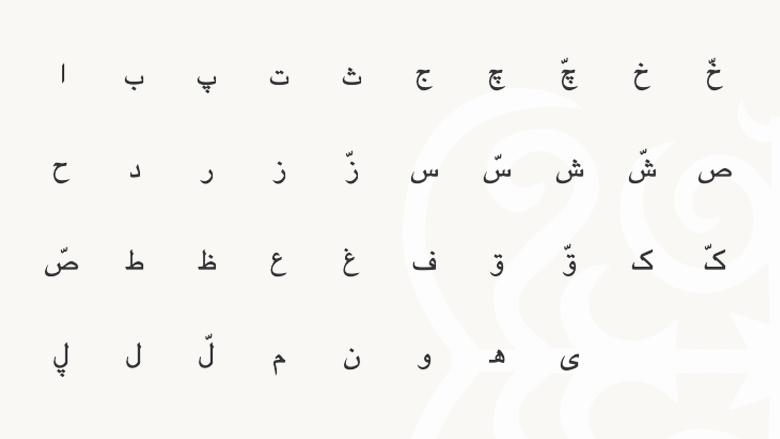 Аварская письменность на основе арабской графики